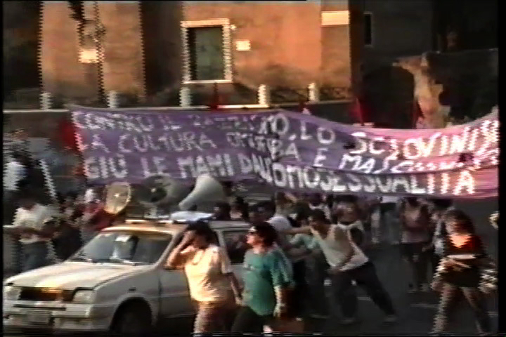 Manifestazione Nazionale dell'orgoglio omosessuale, Roma, 2 luglio 1994. Fondo Porpora Marcasciano